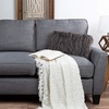 image:imageLavish Home 80PFM8 Pillow 12x20 GrayCharcoal Gray