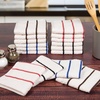 image:imageLavish Home 8Piece Combed Cotton Kitchen Towels Set  Absorbent Chevron Weave Bathroom Washing Cloths for Cleaning and Drying Multicolored
