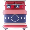 image:imageLavish Home Collection 3Piece Quilt and Bed Set  Hypoallergenic Microfiber Glory Bound Patriotic Americana Flag Print AllSeason Blanket with Shams King