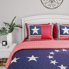 image:imageLavish Home Collection 3Piece Quilt and Bed Set  Hypoallergenic Microfiber Glory Bound Patriotic Americana Flag Print AllSeason Blanket with Shams King