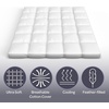image:imageLavish Home Down Mattress Topper  Full 4Inch Duck and Goose Feather Bed with Cotton Mattress Topper Cover  Plush Pillow Top for Cushion and Support White