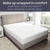 image:imageLavish Home Down Mattress Topper  King 4Inch Duck and Goose Feather Bed with Cotton Mattress Topper Cover  Plush Pillow Top for Cushion and Support White