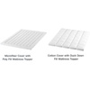 image:imageLavish Home Down Mattress Topper  King 4Inch Duck and Goose Feather Bed with Cotton Mattress Topper Cover  Plush Pillow Top for Cushion and Support White
