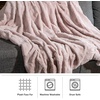 image:imageLavish Home Faux Fur Blanket  60x80Inch Queen Size Throw Blanket with Plush Faux Fur Front and Mink Back  Bedding for Sofas and Beds CreamPink