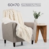 image:imageLavish Home Faux Fur Throw Blanket  60x70Inch Twin Blanket for Couch Bed or Chair  Soft Throw with Plush Faux Rabbit Fur and Warm Sherpa for Living Room Bedroom and Home Decor IvoryIvory