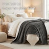 image:imageLavish Home Faux Fur Throw Blanket  60x70Inch Twin Blanket for Couch Bed or Chair  Soft Throw with Plush Faux Rabbit Fur and Warm Sherpa for Living Room Bedroom and Home Decor IvoryGray