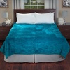 image:imageLavish Home Faux Fur Throw Blanket  Oversized 91x81 MachineWashable Bedding  MinkStyle 78lb Heavy Blanket for Bed or Sofa AquaAqua