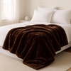 image:imageLavish Home Faux Fur Throw Blanket Beige 91 x 81Coffee