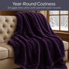 image:imageLavish Home Faux Fur Throw Blanket Beige 91 x 81Purple