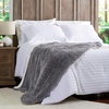 image:imageLavish Home Faux Fur Throw Blanket Brown 60 x 70Gray and Cream