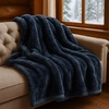 image:imageLavish Home Faux Fur Throw Blanket Gray 91 x 81