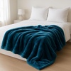image:imageLavish Home Faux Fur Throw Blanket Purple 91 x 81Aqua