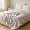 image:imageLavish Home Faux Fur Throw Blanket Purple 91 x 81Beige