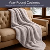 image:imageLavish Home Faux Fur Throw Blanket Purple 91 x 81Beige