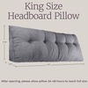 image:imageLavish Home HEADBOARD Pillow Grey KKing