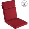 image:imageLavish Home HighBack Chair Cushions 2 Count Pack of 1 Red