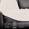 image:imageLavish Home Jacquard Sherpa 50 x 60 GreyCream