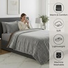 image:imageLavish Home King Size Comforter Set  3Piece MinkStyle Faux Fur Blanket and 2 Shams  Cozy MachineWashable King Bedding Set GreyChocolateBlack
