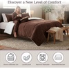 image:imageLavish Home King Size Comforter Set  3Piece Sherpa and Fleece Bedspread with Pillow Shams  Warm Cozy MachineWashable Bedding Chocolate