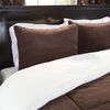 image:imageLavish Home King Size Comforter Set  3Piece Sherpa and Fleece Bedspread with Pillow Shams  Warm Cozy MachineWashable Bedding Chocolate