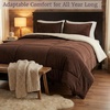 image:imageLavish Home King Size Comforter Set  3Piece Sherpa and Fleece Bedspread with Pillow Shams  Warm Cozy MachineWashable Bedding Chocolate