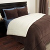 image:imageLavish Home King Size Comforter Set  3Piece Sherpa and Fleece Bedspread with Pillow Shams  Warm Cozy MachineWashable Bedding Chocolate