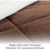 image:imageLavish Home King Size Comforter Set  3Piece Sherpa and Fleece Bedspread with Pillow Shams  Warm Cozy MachineWashable Bedding Chocolate