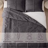image:imageLavish Home King Size Comforter Set White 3PieceSet 102 x 90Gray