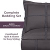 image:imageLavish Home King Size Comforter Set White 3PieceSet 102 x 90Grey