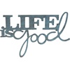image:imageLavish Home Life is Good Wall Art Teal Blue Distressed 182x146