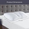 image:imageLavish Home Microbead Pillow  Moldable and Temperature Regulating Cushion Ergonomic Pillow  Head Neck and Shoulders Comfort for Restful Sleep and Travel  White