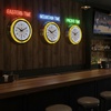 image:imageLavish Home Neon Wall Clock with Double Light Ring Yellow 14 InchSet of 2