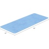 image:imageLavish Home Oversized Bathroom Rug Memory Foam Bath Mat in Blue Textured Stripes Extra Long NonSlip Absorbent Runner for Shower Tub or Kitchen