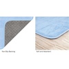 image:imageLavish Home Oversized Bathroom Rug Memory Foam Bath Mat in Blue Textured Stripes Extra Long NonSlip Absorbent Runner for Shower Tub or Kitchen