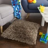 image:imageLavish Home Oversized Floor or Throw Pillow Square Luxury Plush Shag Faux Fur Glam Decor Cushion for Bedroom Living Room or Dorm Mocha