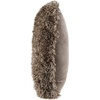 image:imageLavish Home Oversized Floor or Throw Pillow Square Luxury Plush Shag Faux Fur Glam Decor Cushion for Bedroom Living Room or Dorm Mocha