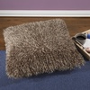 image:imageLavish Home Oversized Floor or Throw Pillow Square Luxury Plush Shag Faux Fur Glam Decor Cushion for Bedroom Living Room or Dorm Mocha