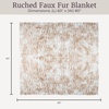 image:imageLavish Home Oversized Ruched Faux Fur Blanket Blue 60 x 80Beige