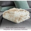 image:imageLavish Home Oversized Ruched Faux Fur Blanket Blue 60 x 80Beige