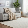 image:imageLavish Home Oversized Ruched Faux Fur Blanket Blue 60 x 80Beige