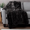 image:imageLavish Home Oversized Ruched Faux Fur Blanket Blue 60 x 80Black