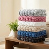 image:imageLavish Home Oversized Ruched Faux Fur Blanket Blue 60 x 80Black