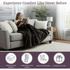 image:imageLavish Home Oversized Ruched Faux Fur Blanket Blue 60 x 80Black