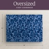 image:imageLavish Home Oversized Ruched Faux Fur Blanket Blue 60 x 80Blue