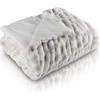 image:imageLavish Home Oversized Ruched Faux Fur Blanket Blue 60 x 80Gray