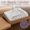 image:imageLavish Home Oversized Ruched Faux Fur Blanket Blue 60 x 80Gray