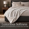 image:imageLavish Home Oversized Ruched Faux Fur Blanket Blue 60 x 80Gray