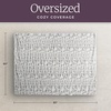 image:imageLavish Home Oversized Ruched Faux Fur Blanket Blue 60 x 80Gray