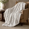 image:imageLavish Home Oversized Ruched Faux Fur Blanket Blue 60 x 80Gray