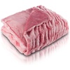image:imageLavish Home Oversized Ruched Faux Fur Blanket Blue 60 x 80Pink